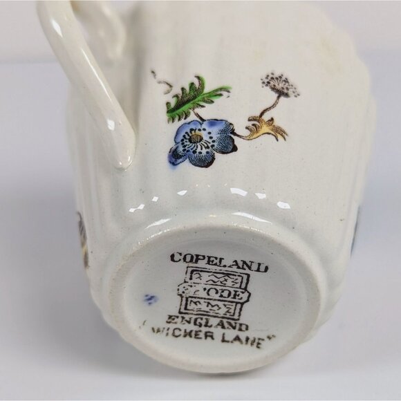 Copeland Spode Demitasse Espresso Cups & Saucer Wicker Lane Basket Weave England - Picture 10 of 11